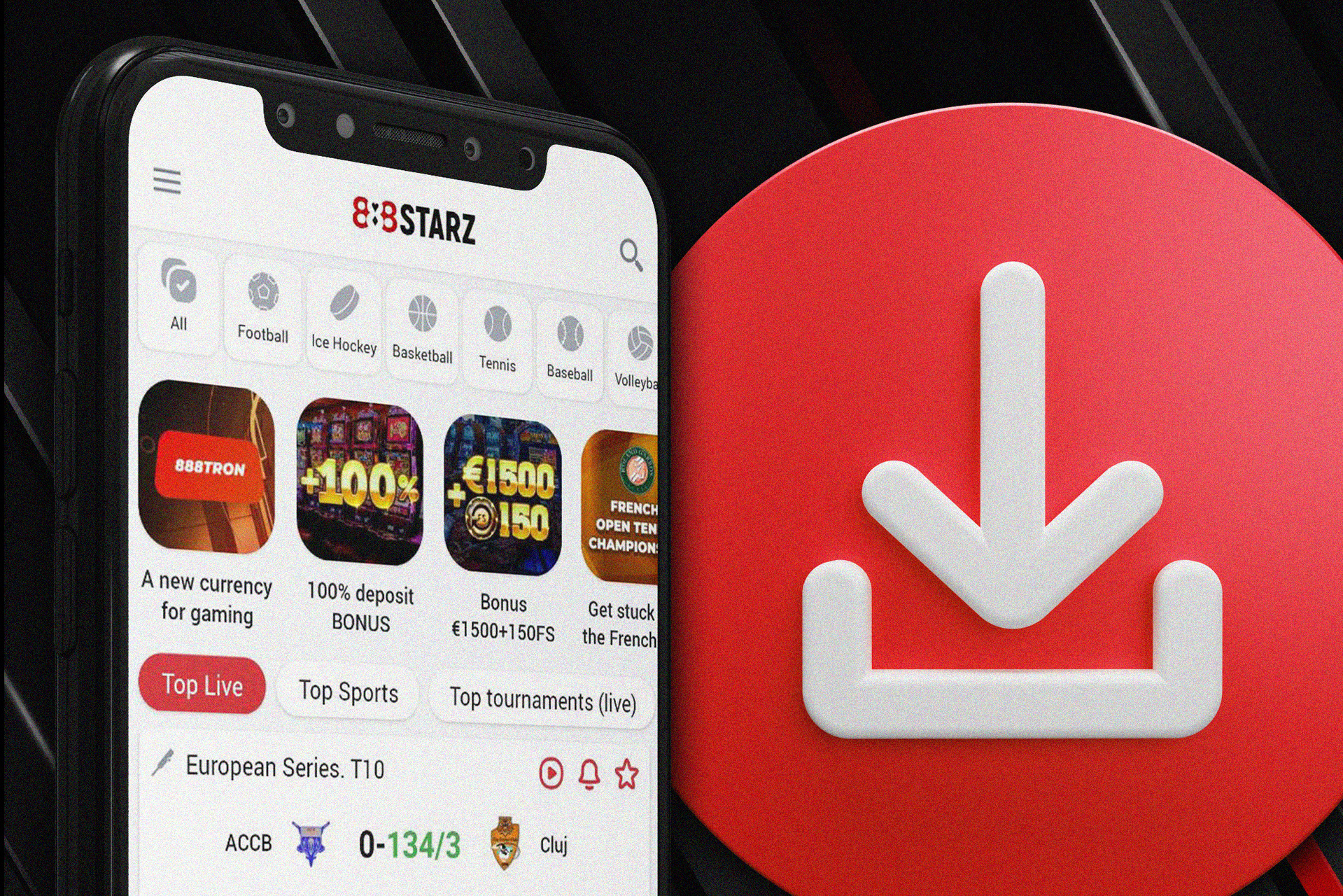 Download the 888starz app on your iPhone.